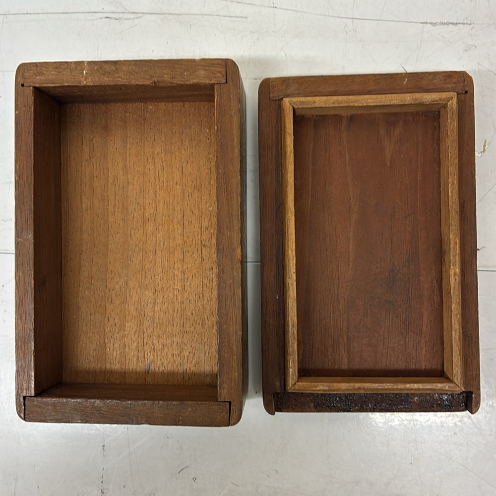 Wooden Decorative Box with Geometric Inlay - Picture 10 of 13